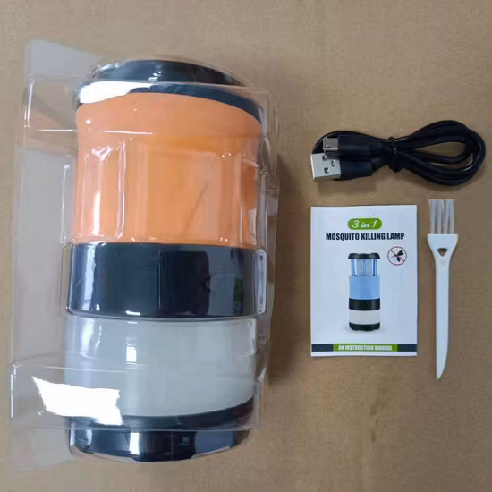 Acampamento duas cores longa resistência telescópica USB Bug Zapper recarregável Bateria Operada Múltipla Luz UV Lâmpada Assassina de Mosquito Choque Elétrico Armadilha de Insetos